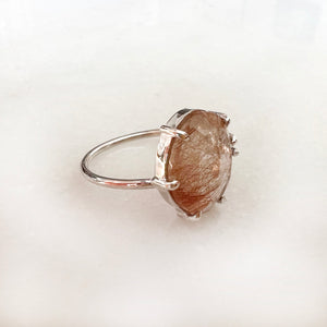 Copper Rutile Quartz Ring // size 7