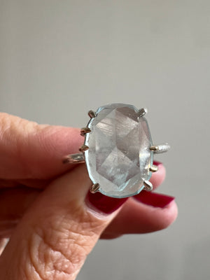 Aquamarine Ring // size 7.75