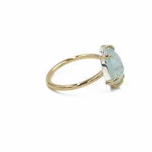 Rose Cut Aquamarine Ring by Rockhaus Metals