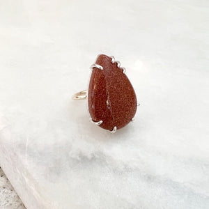 Goldstone Ring // size 6-6.5