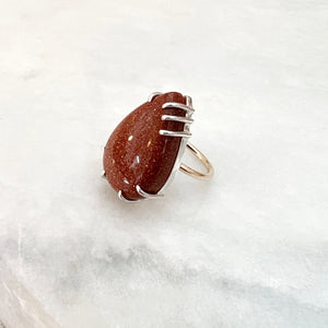 Goldstone Ring // size 6-6.5