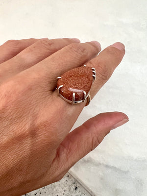 Goldstone Ring // size 6-6.5