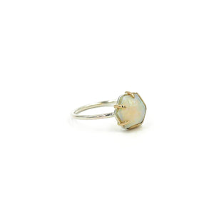 Opal Hexagon Ring by Rockhaus Metals