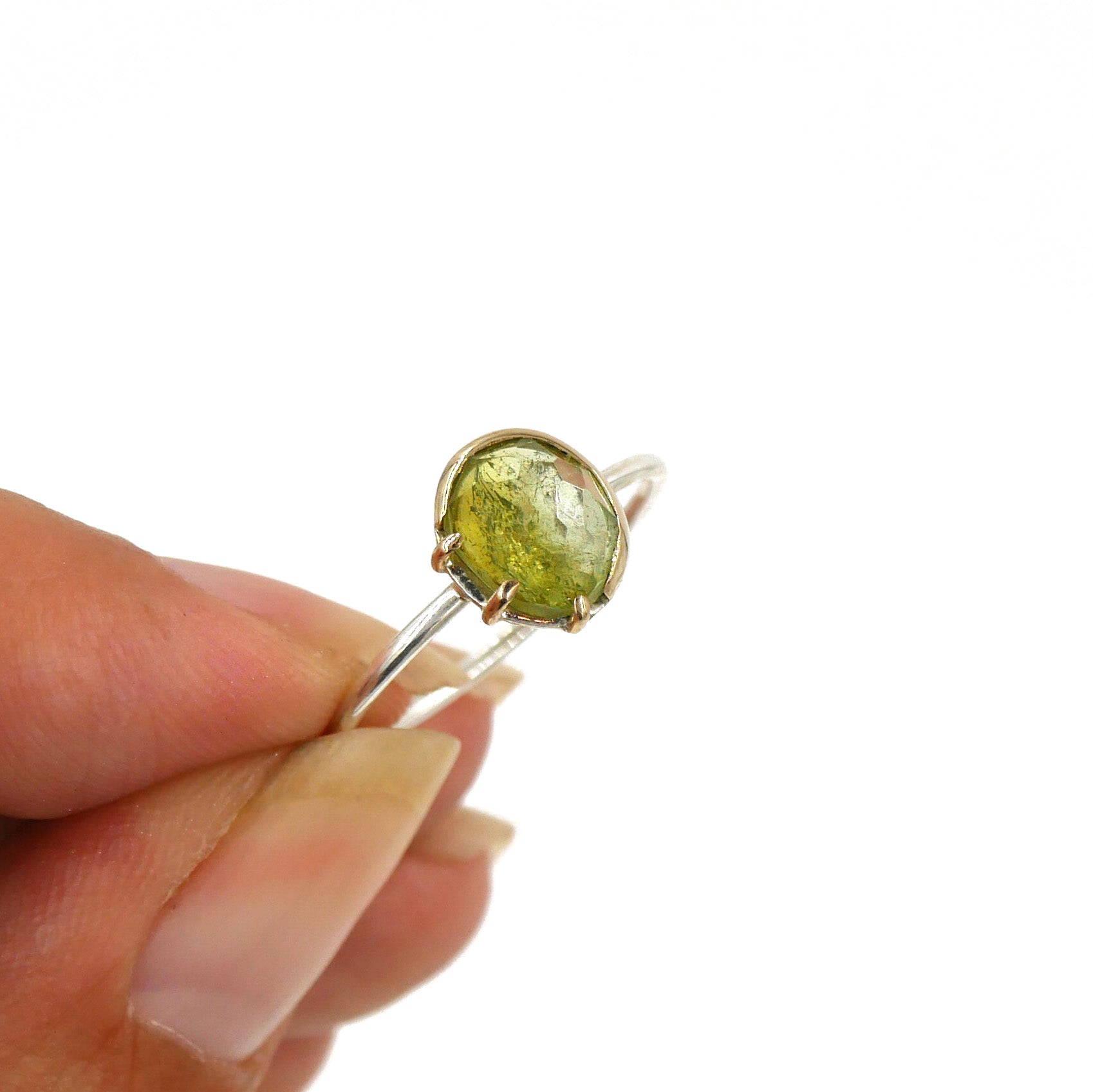 Green Tourmaline Ring by Rockhaus Metals