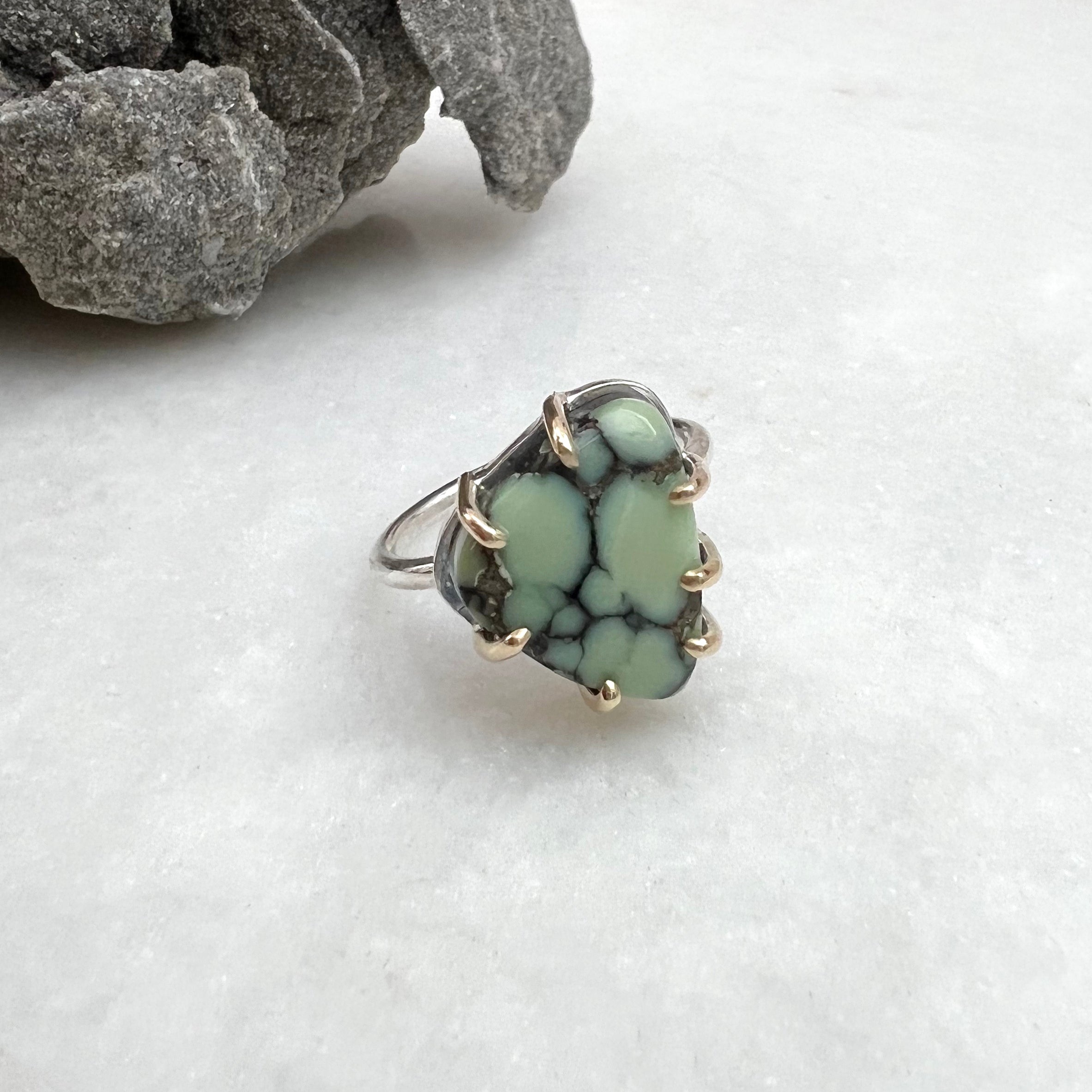 Poseidon Variscite Ring by Rockhaus Metals